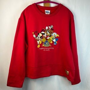 Gently used red Disneyland Resort Sweatshirt pull over size XL